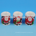 2016 novas chegadas, personalizados de cerâmica candelabro de Natal tealight com figurine santa